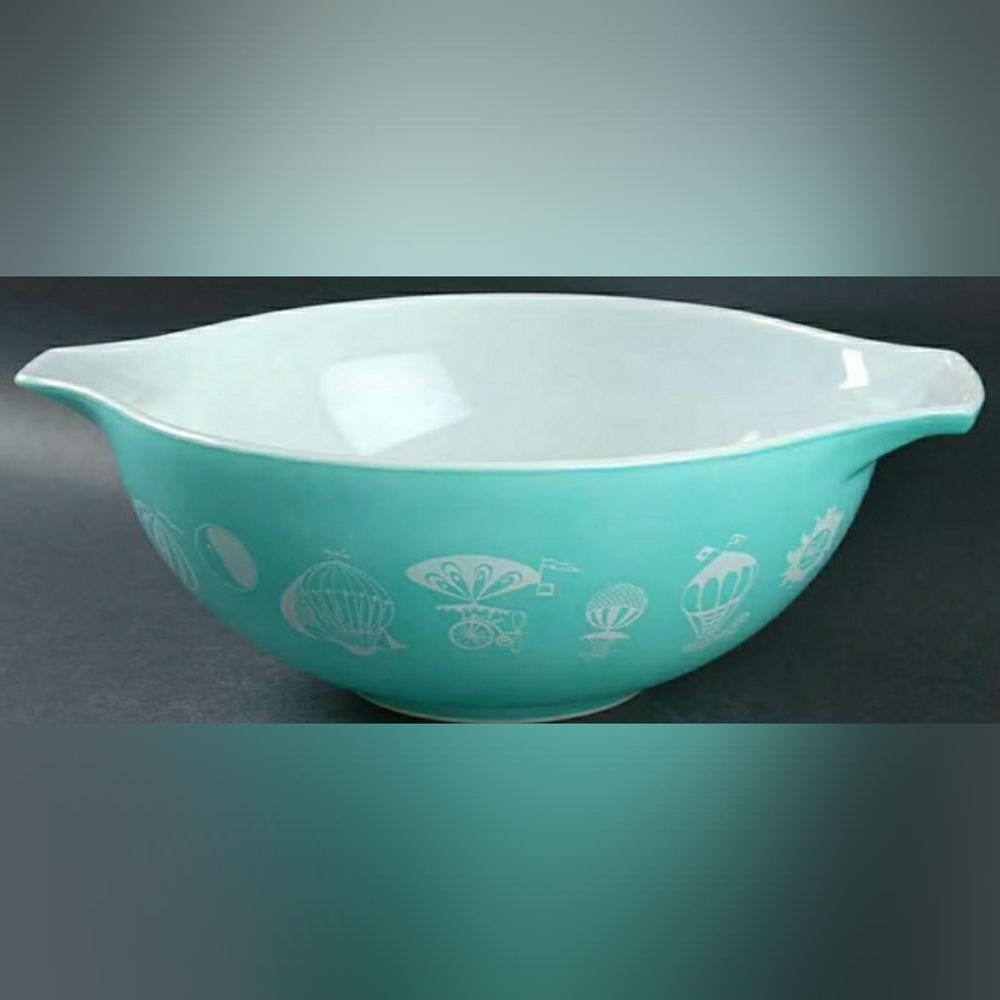 *RARE* PROMOTIONAL 1957-58 PYREX 4QT "HOT AIR BALLOON"  CINDERELLA BOWL